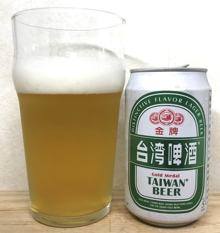 台湾ビール金牌缶　グラス